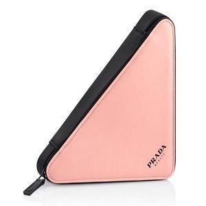 PRADA BEAUTY - PINK TRIANGLE PARADOXE ZIP POUCH BAG - NEW WITH TAGS
